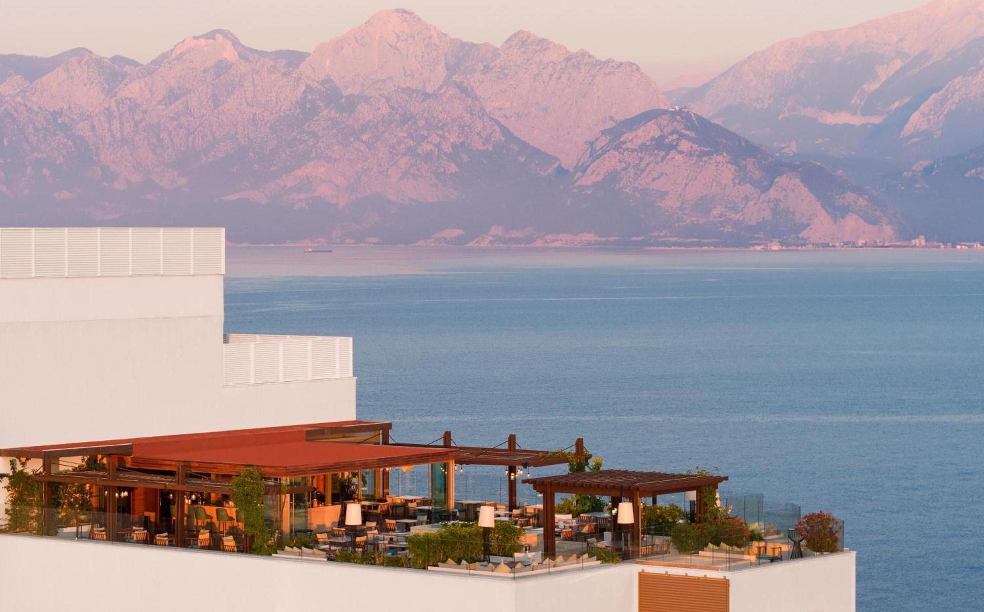 Akra Antalya Hotel Exterior foto View of the Dead Sea from the Dead Sea Spa Hotel